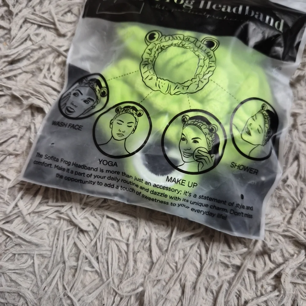 Sofita Frog Headband Face Wash Shower Makeup Prep Yoga Festival Kawaii Twee New